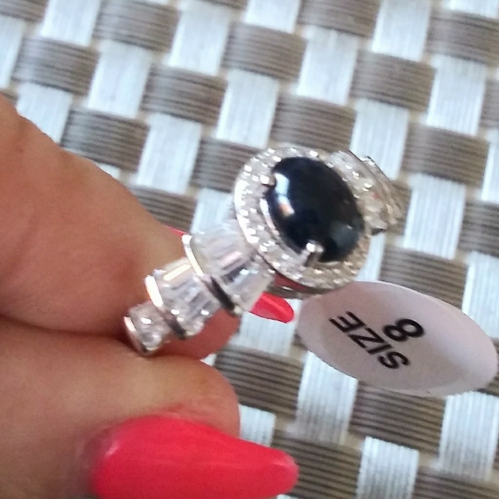Gorgeous 925 SS genuine African star sapphire ring